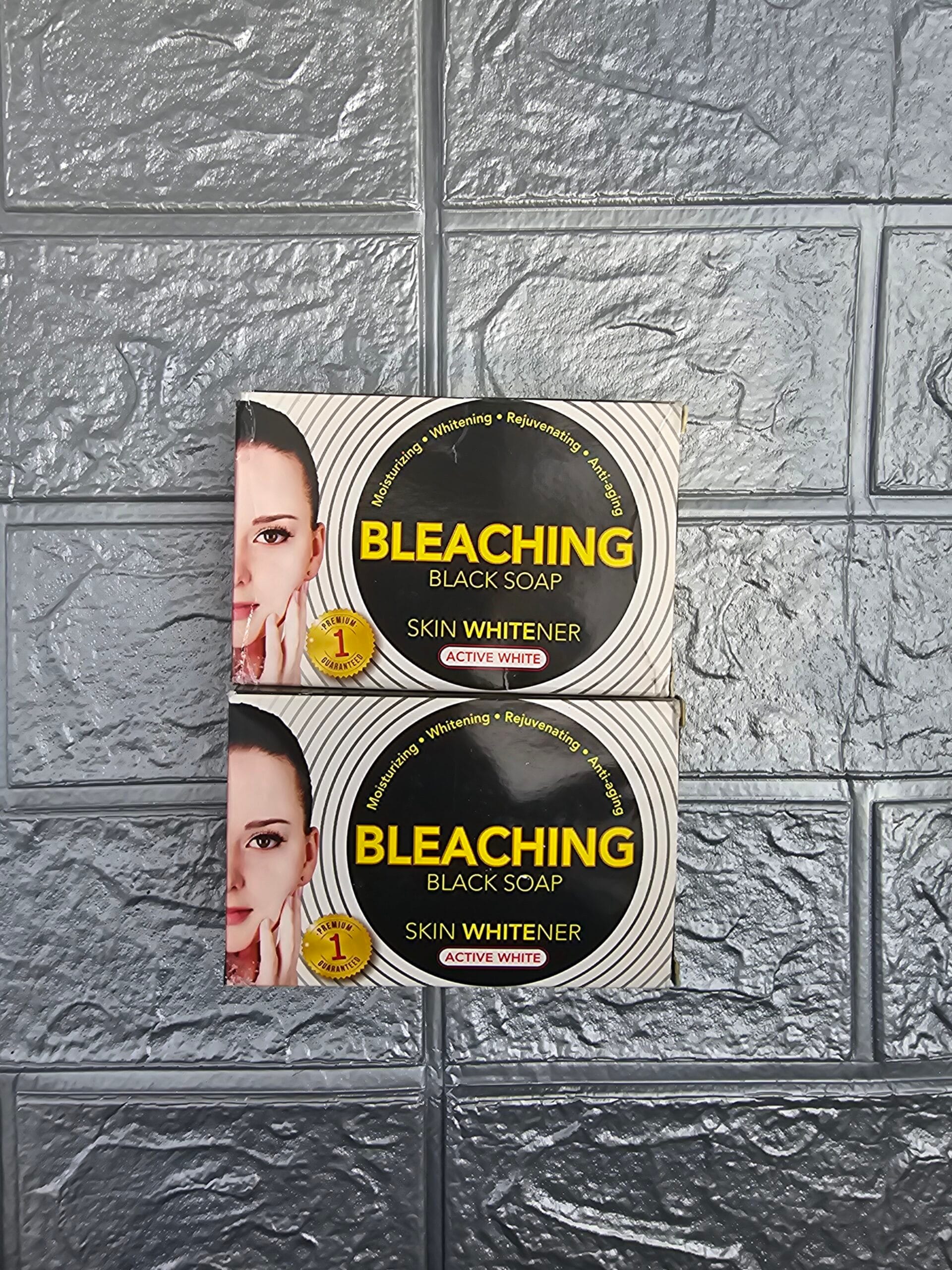Neon Bleaching Black Soap Skin Whitener for Body Care - One piece