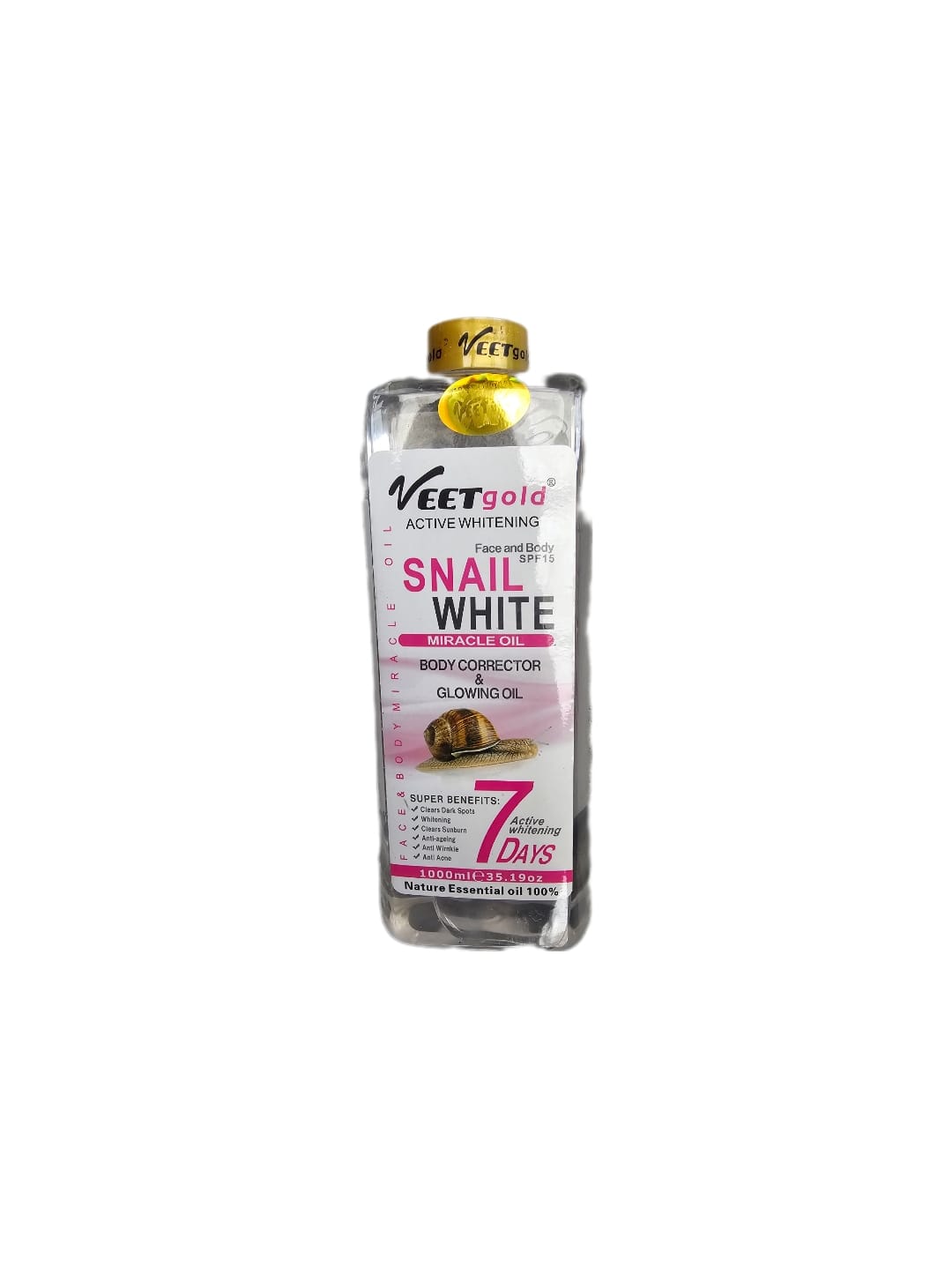 Veet Gold Snail White Miracle Oil Body Corrector and Glowing Oil for Body Care and Comfort Cosmetic