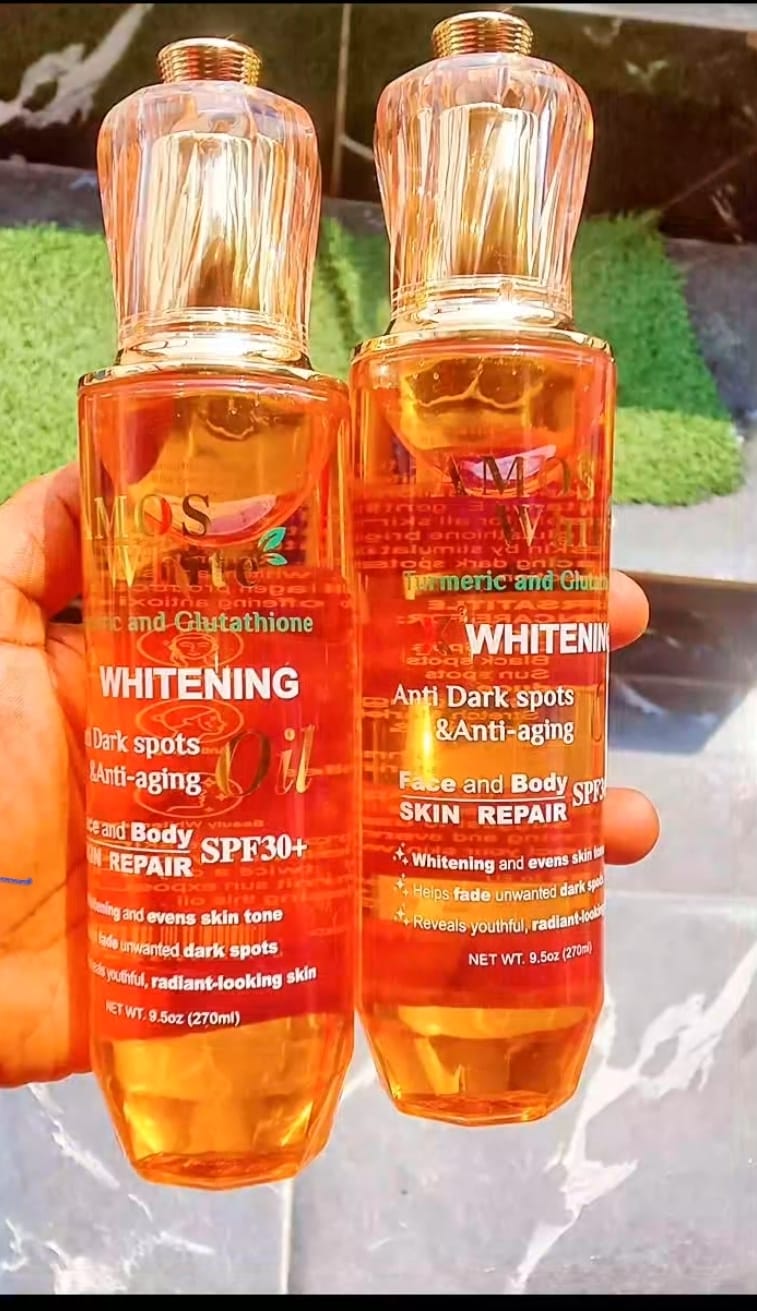 Amos white strong whitening turmeric and glutathione oil
